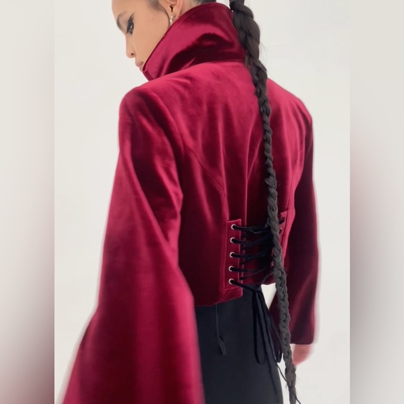 Blackmilk “SOME VELVET MORNING CROPPED JACKET - LIMITED” Size 8 US/12 AUST NWT - Picture 5 of 16